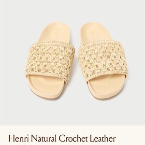Like new Loeffler Randall Henri Crochet Leather Sandal